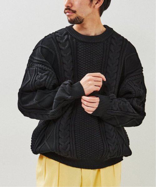 スポンディッシュ オーバーサイズ ケーブルニット