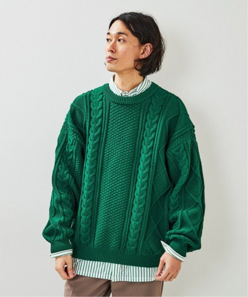 スポンディッシュ オーバーサイズ ケーブルニット