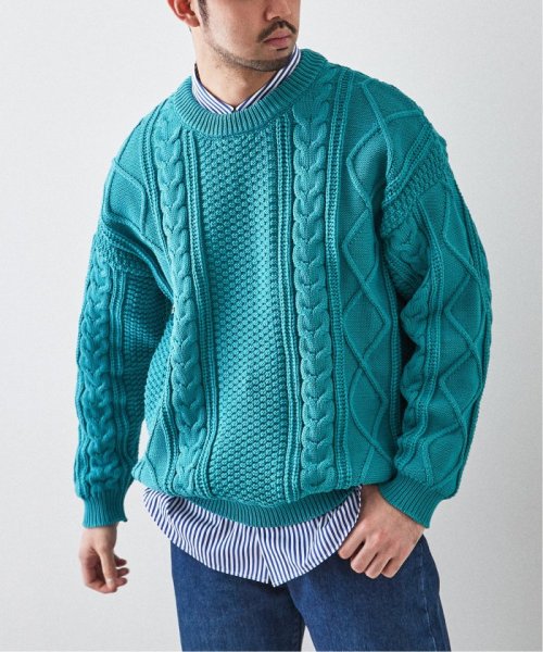 スポンディッシュ オーバーサイズ ケーブルニット