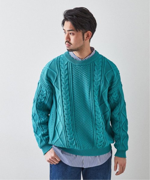 スポンディッシュ オーバーサイズ ケーブルニット