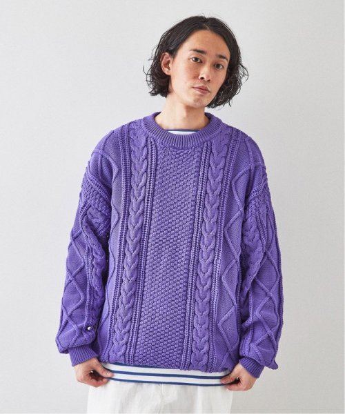 スポンディッシュ オーバーサイズ ケーブルニット