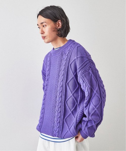 スポンディッシュ オーバーサイズ ケーブルニット