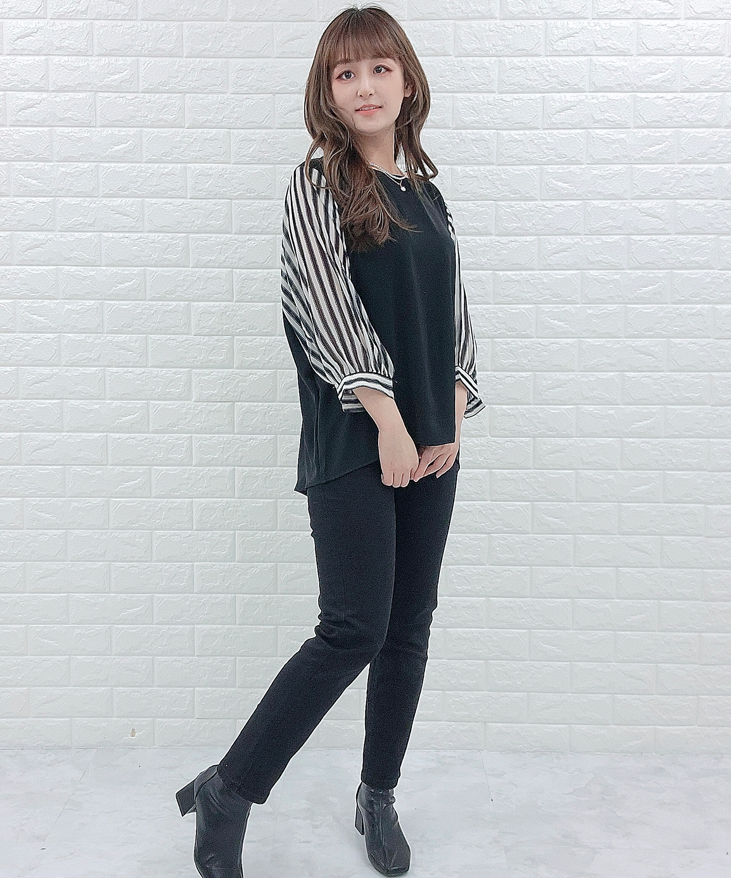 【極美品】グレースクラス レッキスフルスキンコート　ファー 7分袖　女優衿　36 アトリエ365 クレリック衿 ブラウス オフィス レディース 長袖