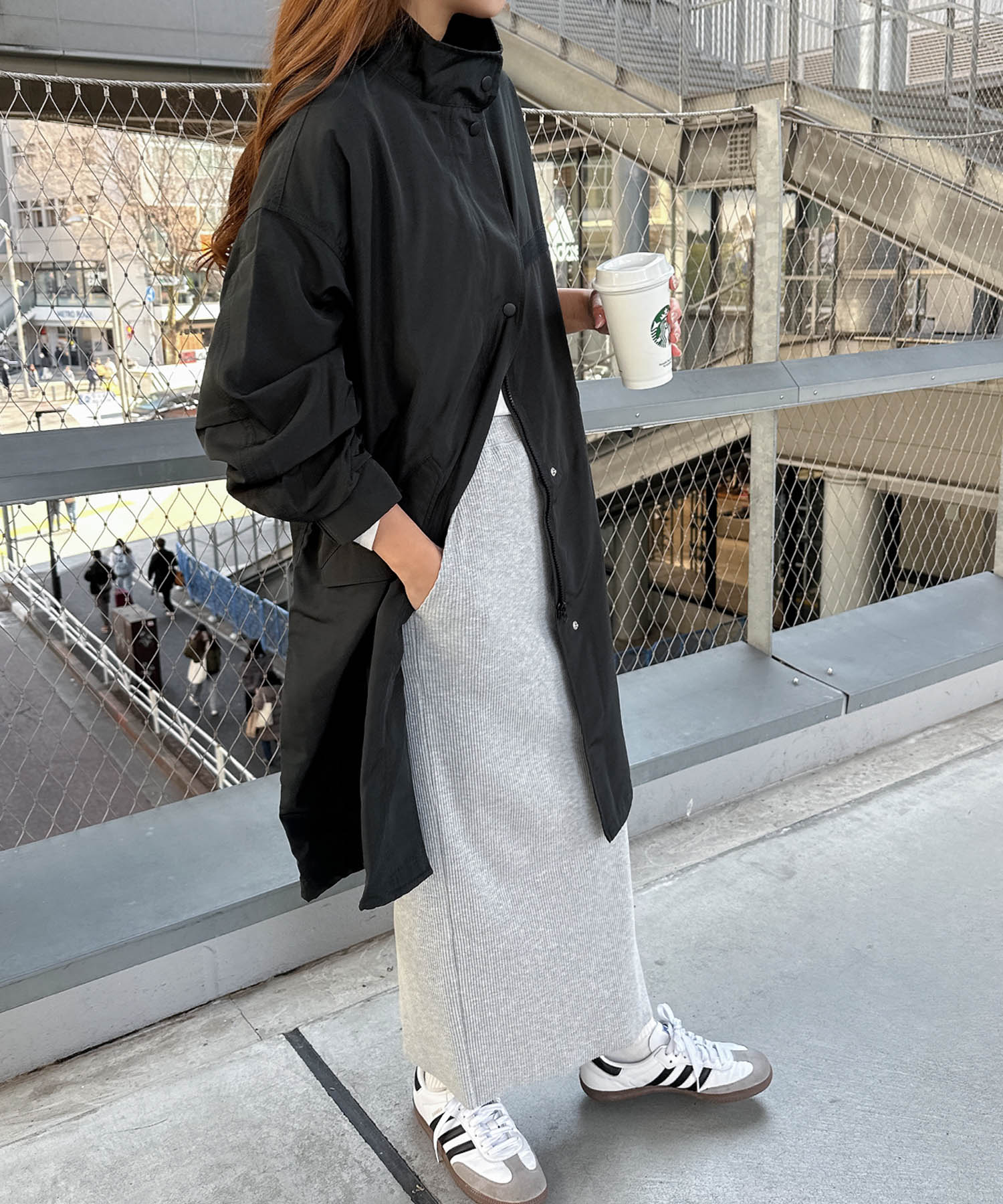 セール】アンドミー andme スタンドカラーモッズコート