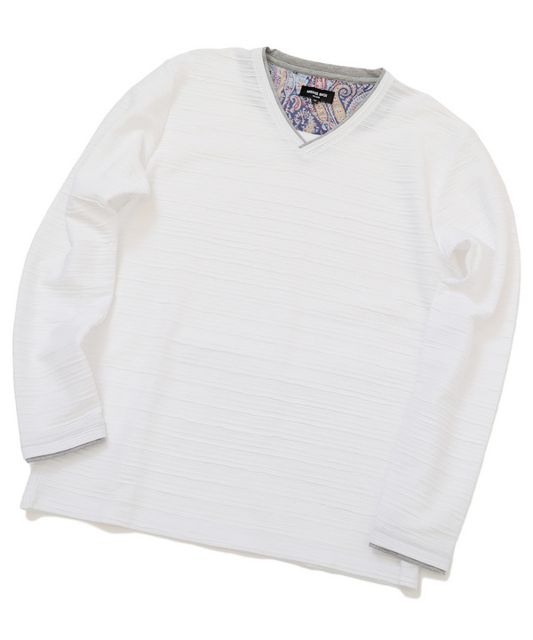 メンズビギ　トップス > Tシャツ/カットソー　Vネック　ホワイト Manchester City×MEN'S BIGI】コラボレーションV