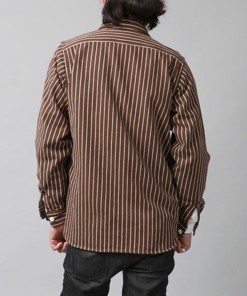 MHL.】マーガレットハウエル M シャツ 長袖 ストライプ