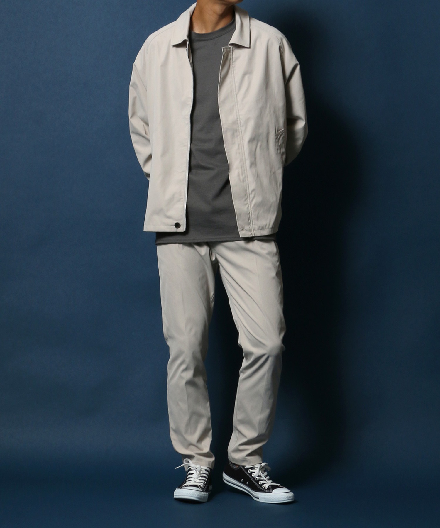 ANPAS】Fly Front Blouson SET－UP/別注 比翼仕立てブルゾン＆タックワイドテーパードパンツ セットアップ メンズ ジャケット  パンツ(504522807) | ANPAS(ANPAS) - d fashion