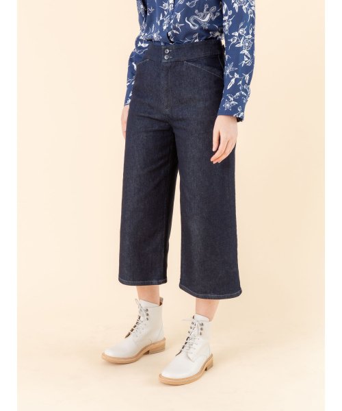 KA17 PANTALON デニムワークワイドパンツ