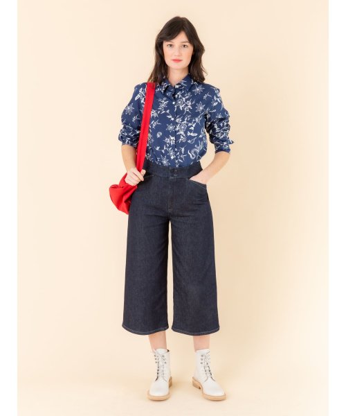KA17 PANTALON デニムワークワイドパンツ
