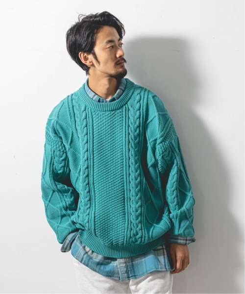 スポンディッシュ オーバーサイズ ケーブルニット