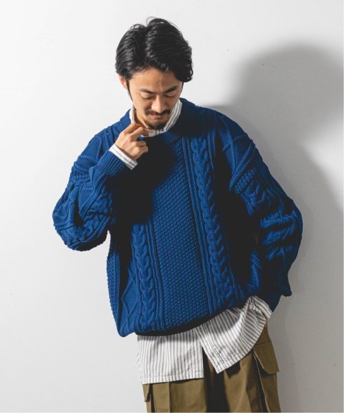 スポンディッシュ オーバーサイズ ケーブルニット