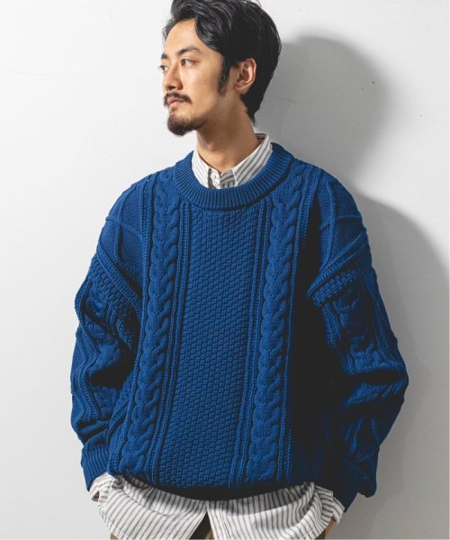 スポンディッシュ オーバーサイズ ケーブルニット