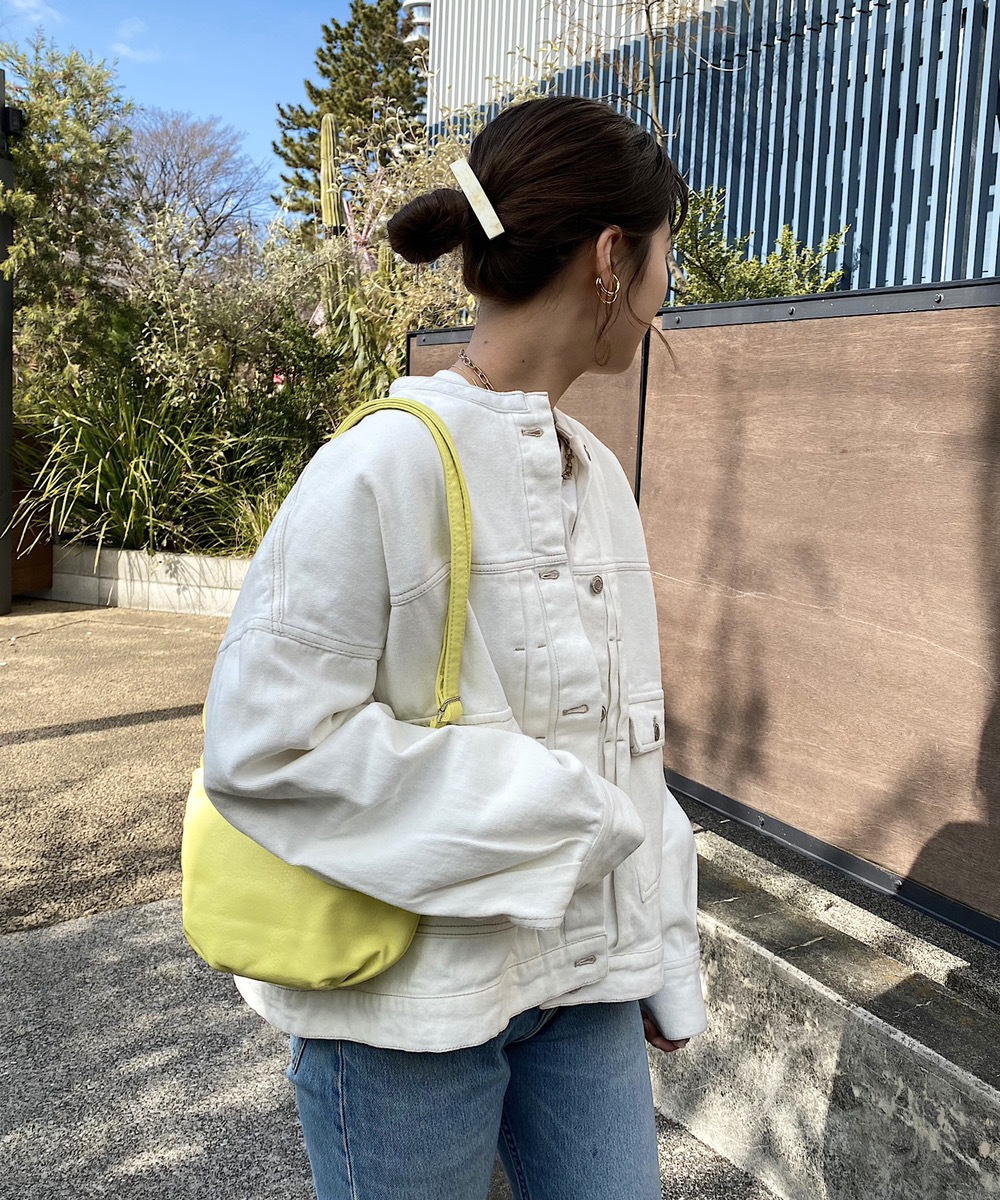 作家さまのお洋服 デニム素材ノーカラージャケット｜ファッション