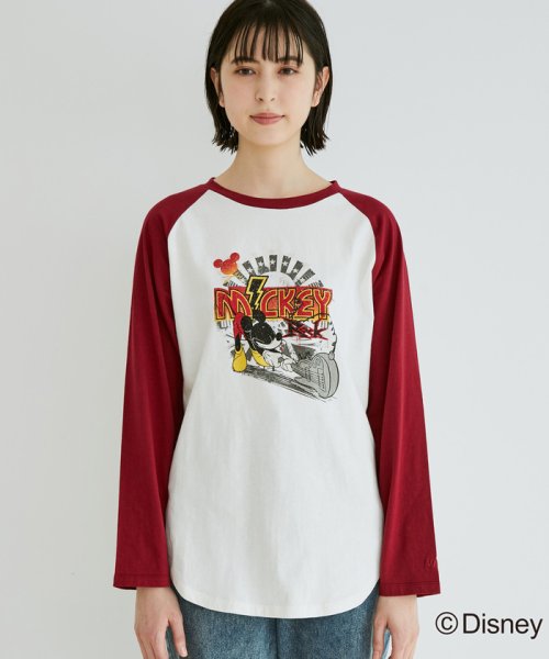 ディズニー ミッキー ラグランロングtシャツ Web限定 ビザビ Vis A Vis D Fashion