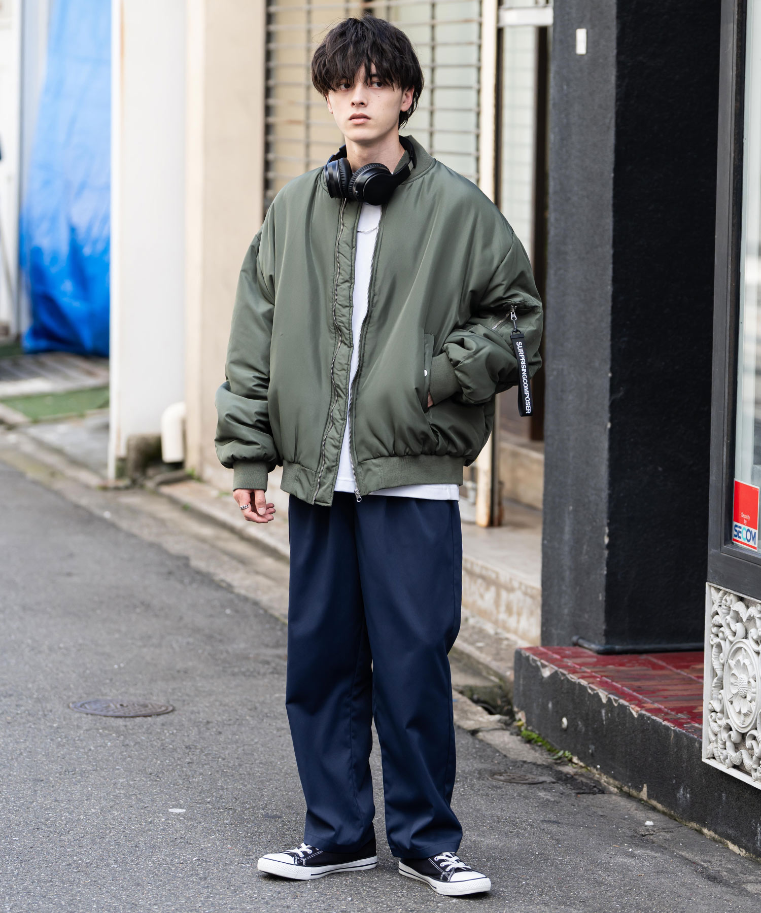 カーゴパンツ レディース ストライプ ルーズシルエット ゆったり