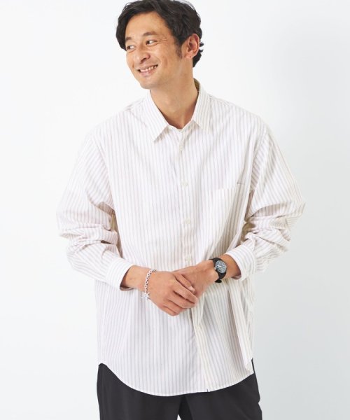 C/LYC ストライプ柄 ジャストルーズ シャツ