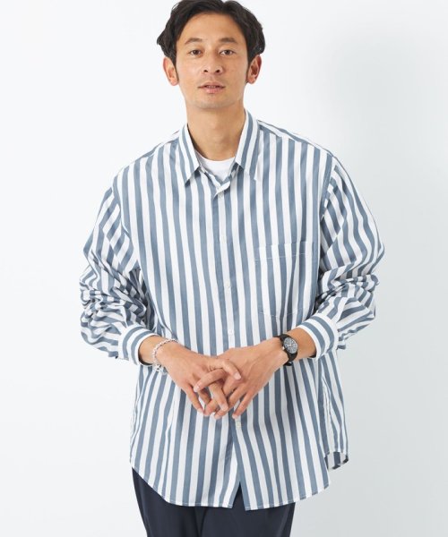 C/LYC ストライプ柄 ジャストルーズ シャツ