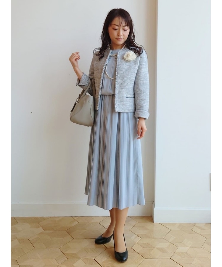 洗える】プリーツスカートワンピース<S~L>(504470202) | デッサン 洗える】プリーツスカートワンピース<S~L>(504470202) | デッサン