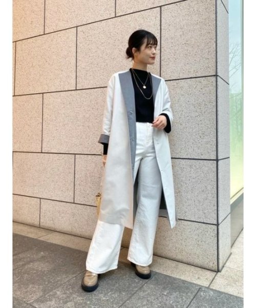 ＜UNITED ARROWS＞C/P バイカラー コート B †