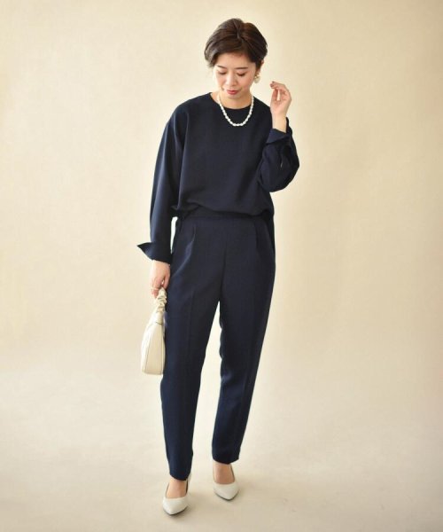 ジョーゼットテーパードパンツ【洗える】