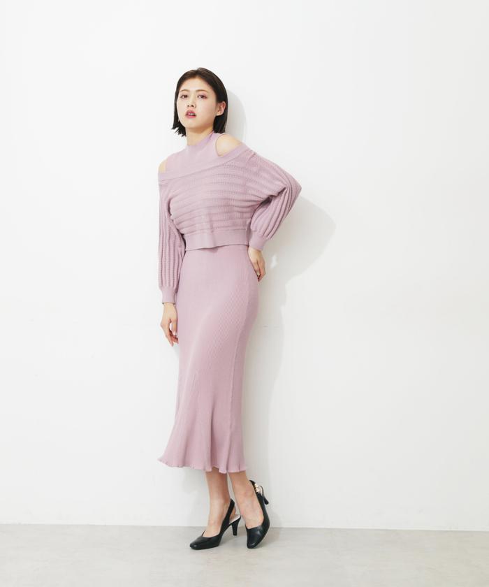 セール 60%OFF】ショートレイヤードニットワンピース(504508807