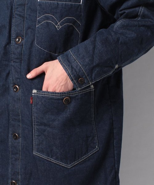 Levi's R RED FILLED LONG COAT AZURITE M 【96%OFF!】
