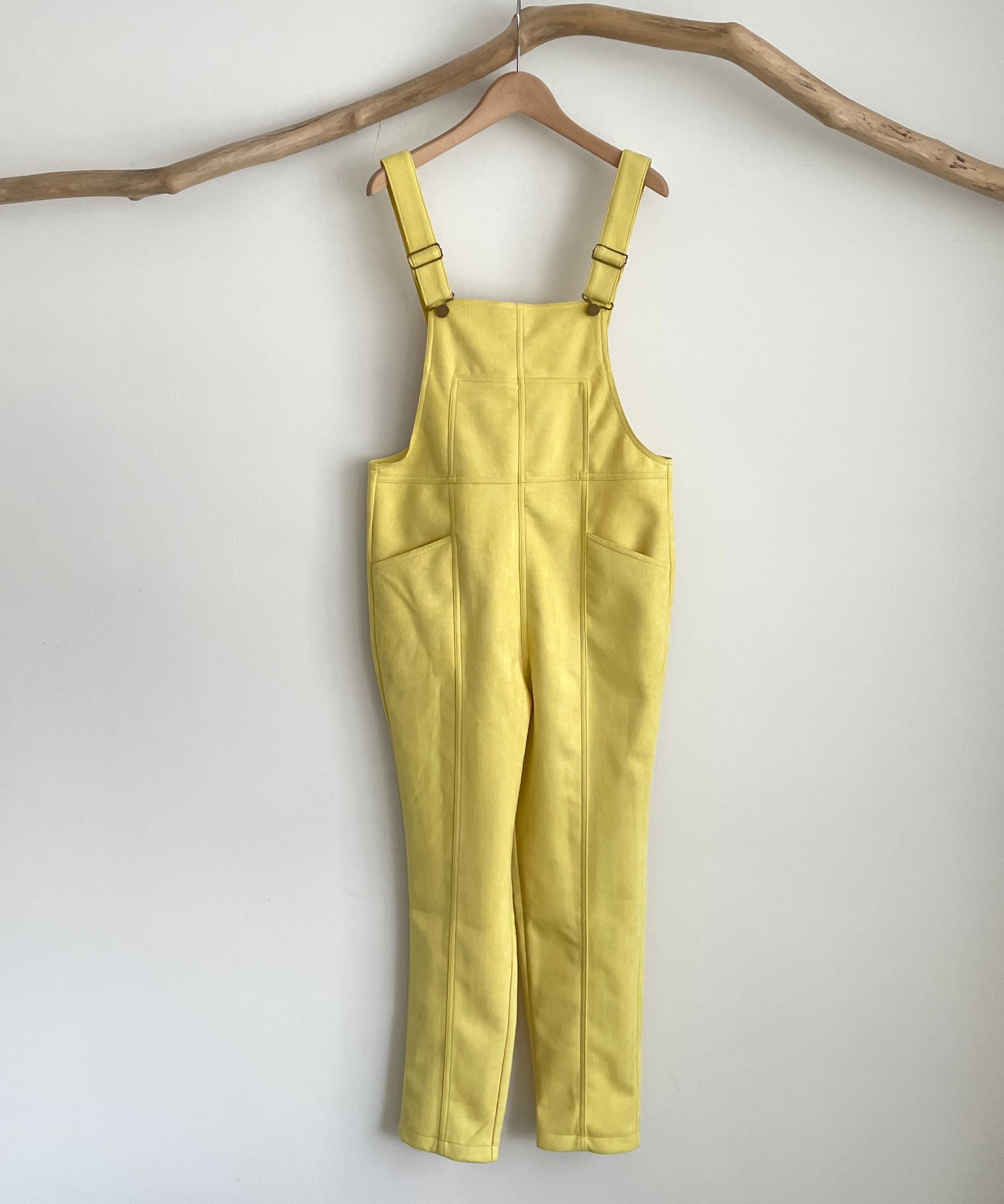 CANAL JEAN arc(アーク)フェイクスエードサロペット黄色38