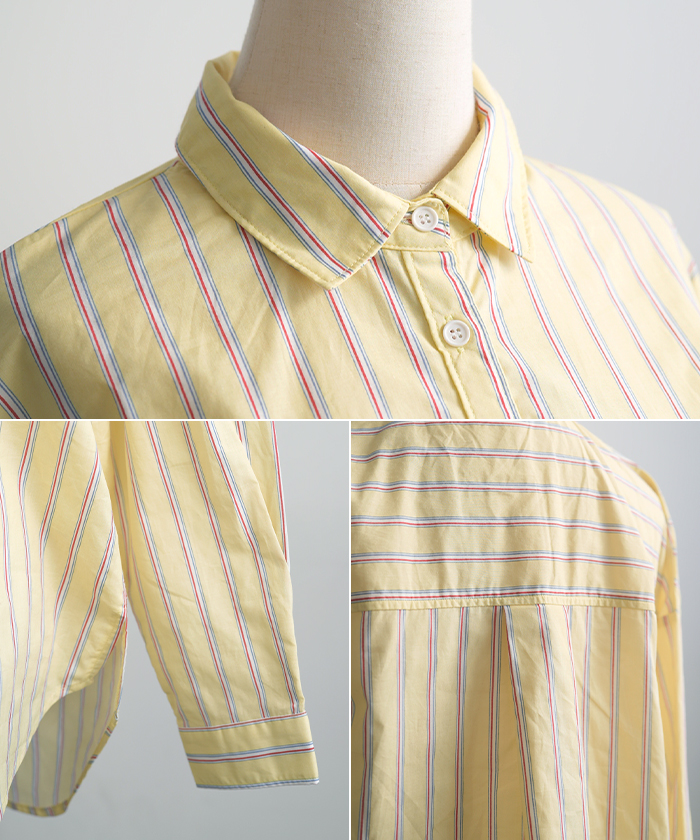 Side pocket L/S shirt① stripe – DIGAWEL ONLINE STORE