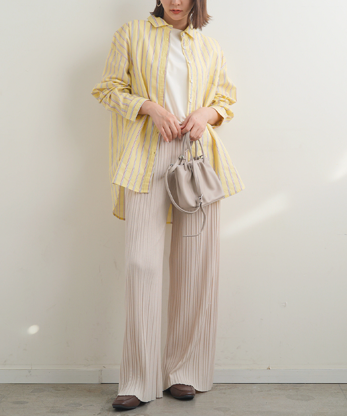Loungedress　ストライプBIGシャツ LOUNGEDRESS（ラウンジドレス）の「ストライプBIGシャツ（シャツ