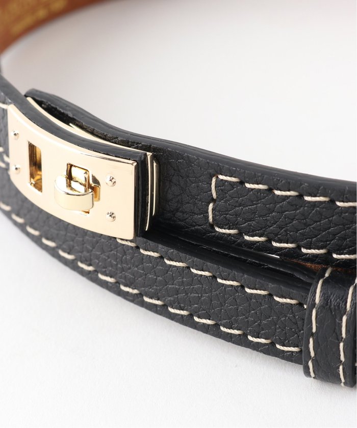 MAISON BOINET/メゾンボワネ】15mm belt in calf grained：ベルト