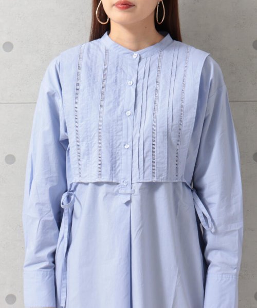 レイヤードロングシャツ