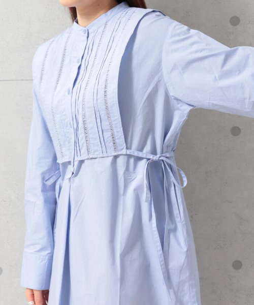 レイヤードロングシャツ