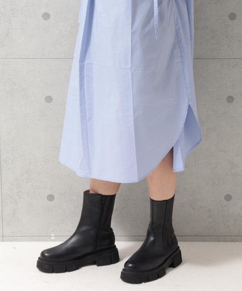 レイヤードロングシャツ