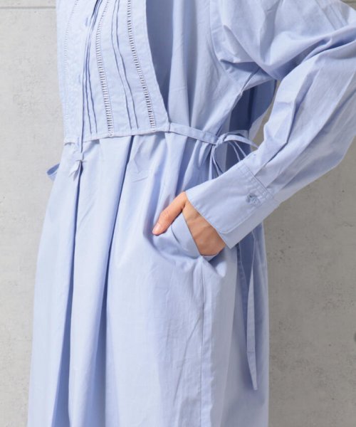 レイヤードロングシャツ