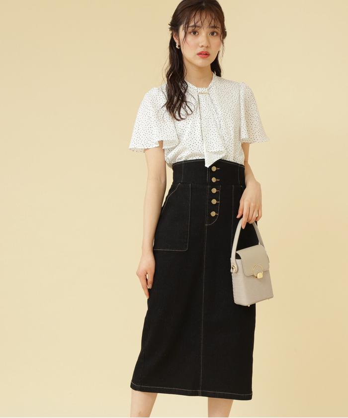 セール 30%OFF】|美人百花5月号掲載商品|フロント釦ハイウエスト セール 30%OFF】|美人百花5月号掲載商品|フロント釦ハイウエスト