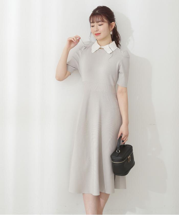 プロポーションボディドレッシング ワンピース ひざ丈 半袖 フェイクレイヤード 楽天市場】【SALE／30%OFF】フロント釦タックフレア半袖