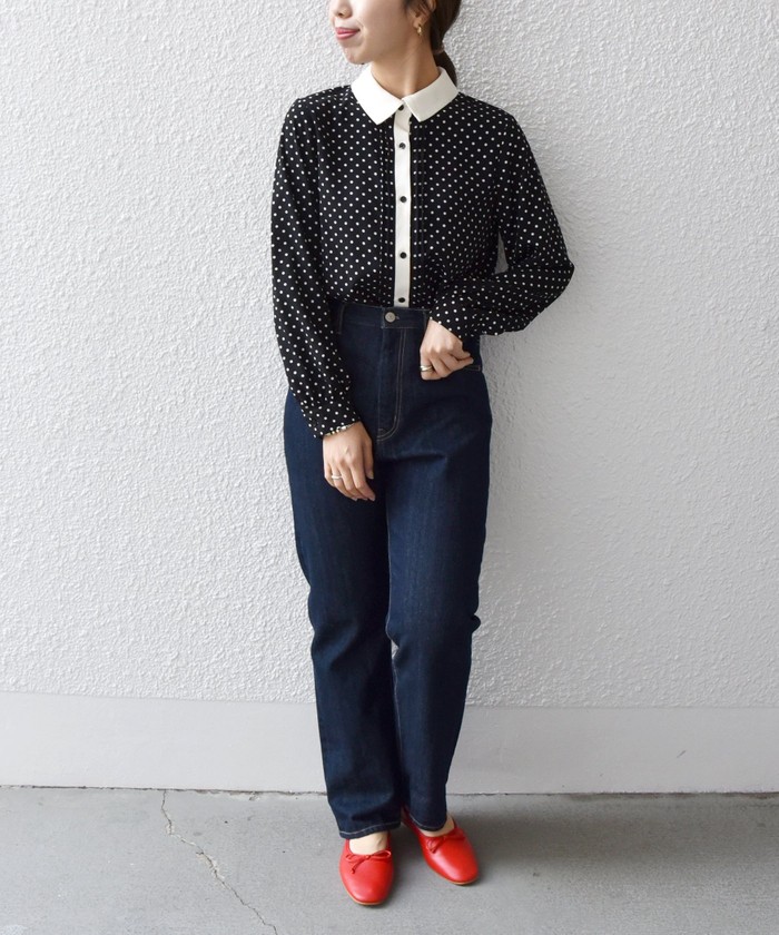 SHIPS any: 〈ウォッシャブル〉ジョーゼット ポイントカラー ブラウス セール】 SHIPS any: 〈ウォッシャブル〉ジョーゼット ポイント