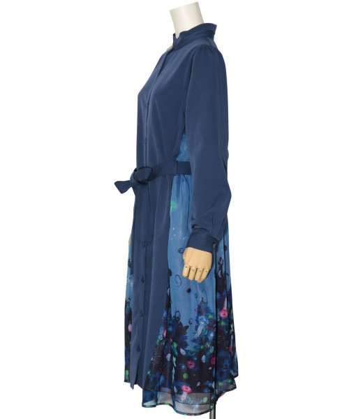 クラゲ宇宙柄切替前開きワンピース スカラー Scolar D Fashion