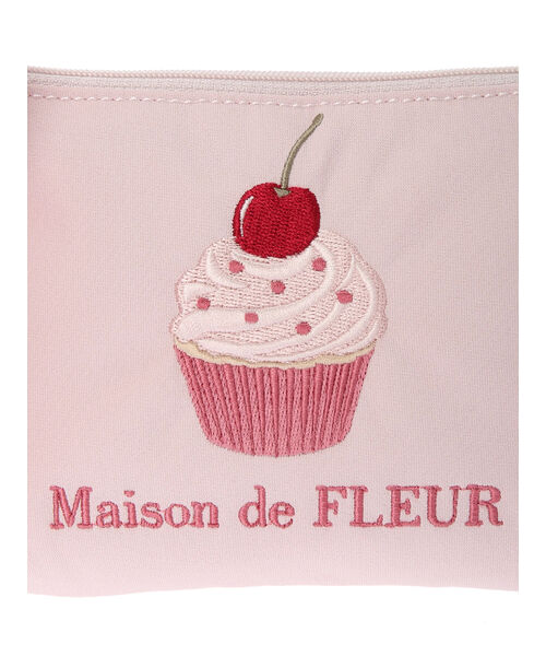 Maison de FLEUR ピンクマニアスイーツいちごポーチ カップケーキ