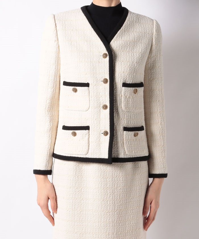 セットアップ対応商品】【LOULOU WILLOUGHBY】バイカラーツイード ...