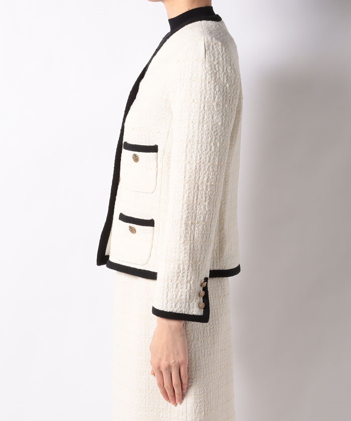 セットアップ対応商品】【LOULOU WILLOUGHBY】バイカラーツイード ...