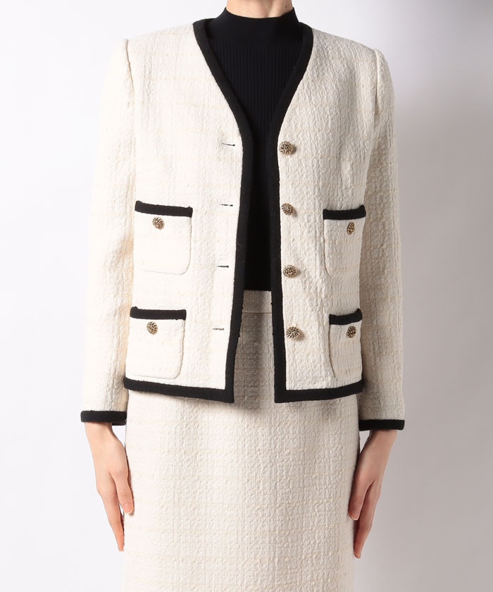 セットアップ対応商品】【LOULOU WILLOUGHBY】バイカラーツイード ...