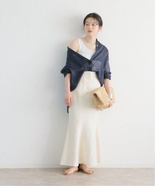 シルク混ノイルマーメイドスカート◆