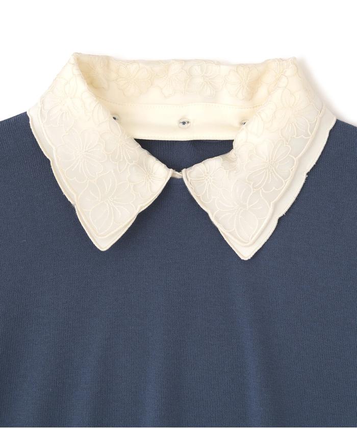 セール 50%OFF】クラシカルレイヤーカラーニットワンピース