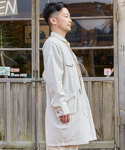 chahat コート Lot No. SC15656 / 11oz. HICKORY STRIPE WORK COAT - SUGAR