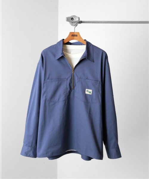 【KEY/キー×JOURNAL STANDARD】別注 ハーフジップ カラーシャツ