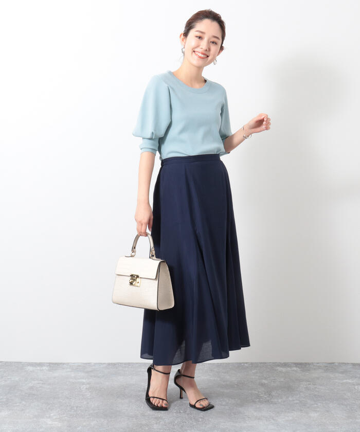 クーポン】【セール 20%OFF】シアーローンフレアースカート