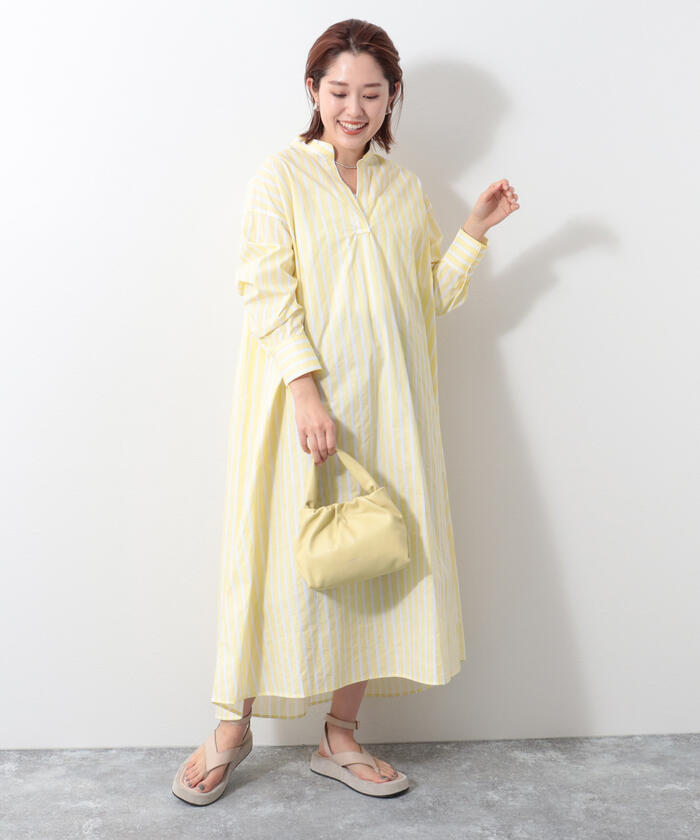 セール】◇【WEB限定】ストライプシャツワンピース(504544463 セール】◇【WEB限定】ストライプシャツワンピース(504544463