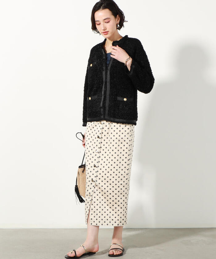 TORRAZZO DONNA ニットジャケット 新品未使用品 TORRAZZO DONNA - 【TORRAZZO DONNA】ツイードニットジャケット
