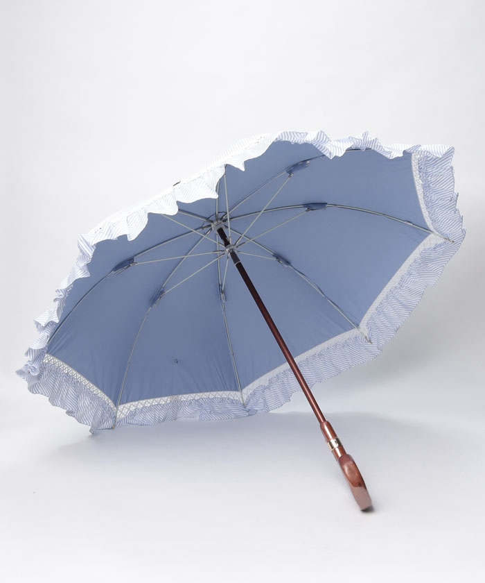 晴雨兼用日傘 ”ストライプ フリル”(504550603) | ポロラルフローレン 